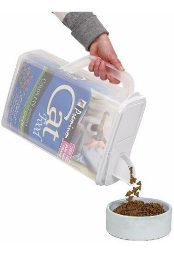 Contenedor Plastico Para El Alimento Perro O Gato, 7,5 Lts