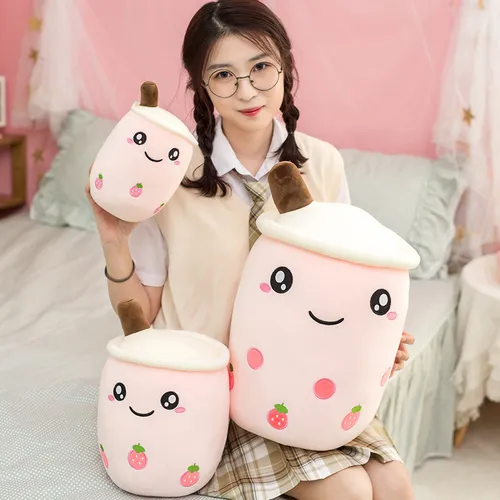 Almohada De Peluche Creative Imitation Pearl Milk Tea Para N