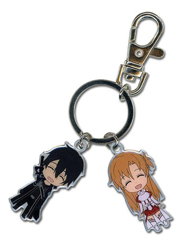 Sword Art Online &amp; Asuna Metal Llavero Plata