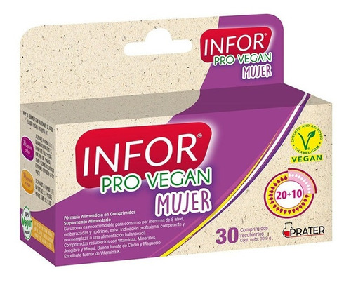 Infor Pro Vegan Mujer 30 Comprimidos