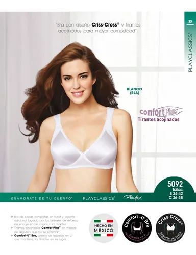 Brasier Playtex Playclassics Modelo 5092