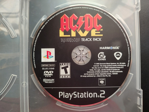 Rockband Ac Dc Live Ps2 Playstation 2 Original Físico Solo D