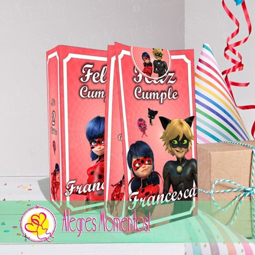 Antifaz Ladybug & Chat Noir Souvenir X 25 Unidades