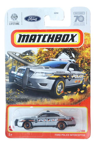 Ford Police Interceptor Escala 1/64  Matchbox 70° S. Edition