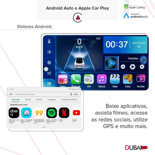 Central Multimidia Android Auto Ford Mustang 2010 2011 2012