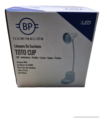 Lámpara De Escritorio Bp Led Toto Cup Pila 3xaa 33,5cm 