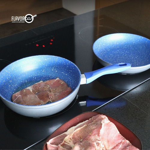 Imagen 6 de 6 de Juego Sartenes Stone Antiadherentes Tefal Zafiro Flavor Pan