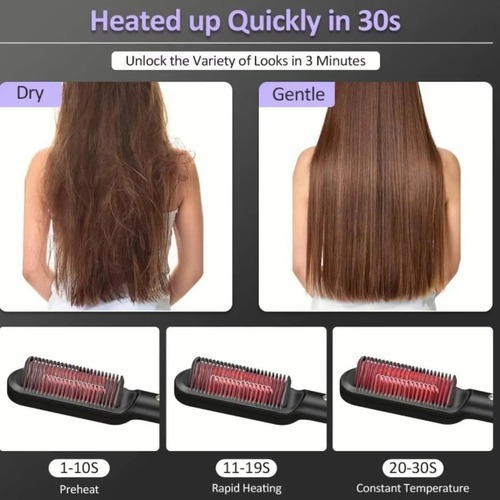 Imagem 9 de 10 de Escova Alisadora De Cabelo Anion 3 Em 1 Basic Sleek Bivolt