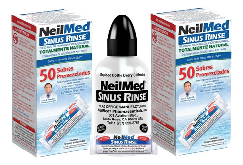 Neilmed Sinus Rinse 100 Sobres Premezclados (inc Botella)