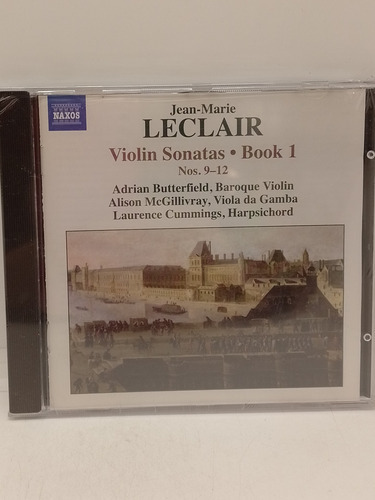 Leclair Violin Sonatas Book 1 N. 9 - 12 Cd Nuevo 