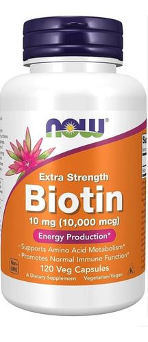 Biotin Biotina 10,000 Mcg Absorcion Rapida Anti Caida