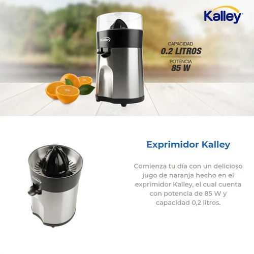Exprimidor De Naranjas Eléctrico Acero Kalley, Garantía2años | Envío gratis