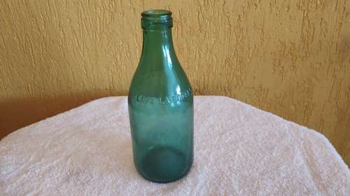  Antigua Botella De Leche De Vidrio Color Verde 1000 Cc