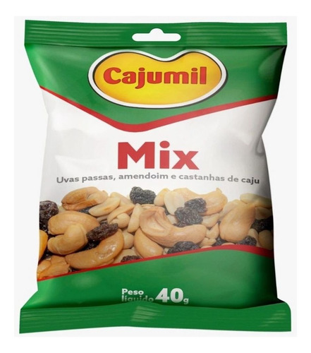 10 Mix De Castanhas Caju Nuts Frutas Secas Cajumil 40g