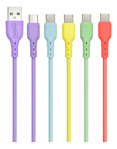 Cable Usb Tipo C Ovansu Causc12 Celular Carga 1m Colores