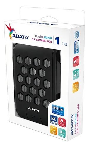 Disco Duro Externo Adata Ahd720-1tu3-cbk 1tb Negro Negro