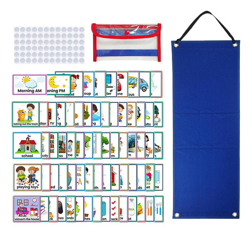 B Calendario De Horario Visual Para Niños Con 72 Piezas