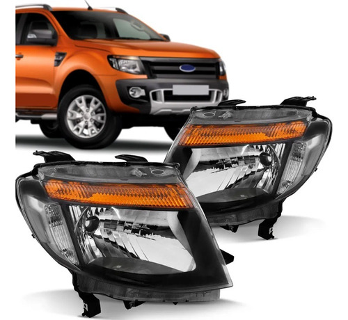 Óptica Ford Ranger 2013 2014 2015 2016 Fondo Negro