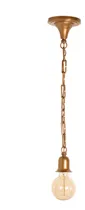 Comprar Colgante Florón Portalámp Con Cadena 60 Cm Bronce Cobre X 1