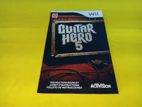 Manual Origina Guitar Hero 5 Wii