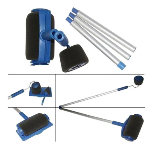 Imagen 9 de 9 de Rodillo Para Pintar Rellenable 8 Pcs Microfibra Esquinero