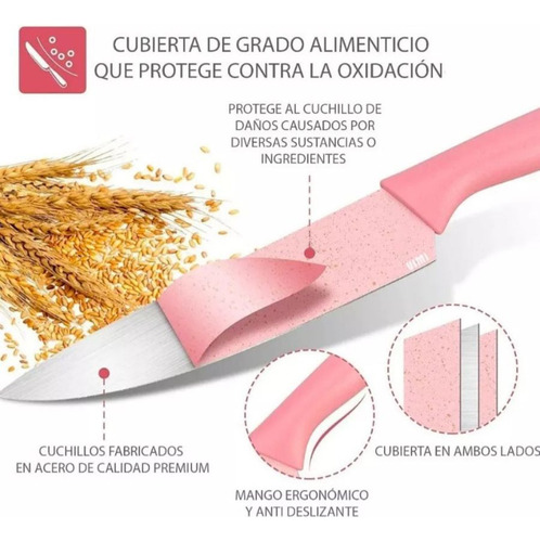 Juego De Cuchillos De Acero Inoxidable Set De 6 Piezas