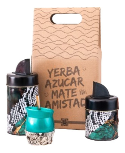 Verde C/ Linea Byn Combo Mate Box Marmolado + Packaging  