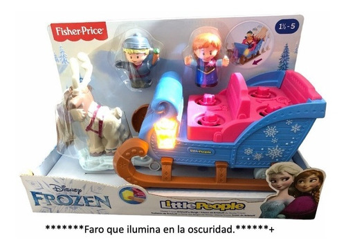 Imagen 1 de 10 de Frozen Trineo De Kristoff Little People Fisher Price Jugete