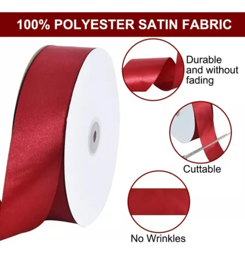 Liston Satinado Rollo 4cm 91 Metros Liston Popotillo .