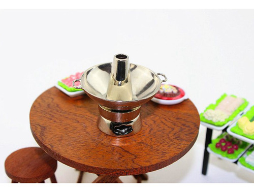 Imagen 7 de 8 de 1/12 Casa De Muñecas Utensilios De Cocina En Miniatura Olla