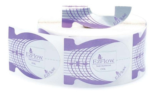 Moldes Uñas Esculpidas Adhesivos Ezflow Oval Curva C X500 Unidades