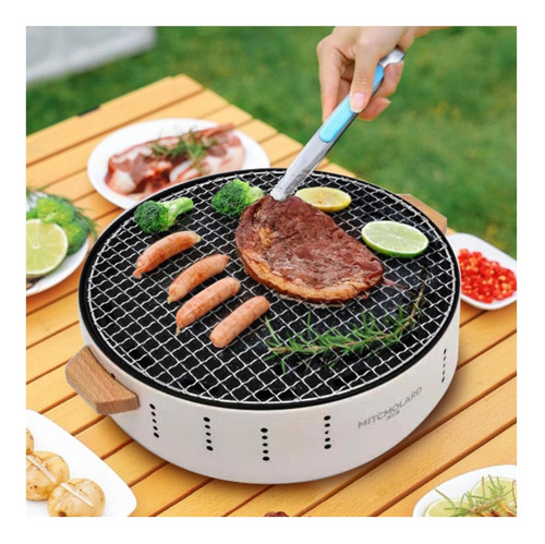 Parrilla A Carbon Portatil Bbq Coreana Aire Libre 29,5cm