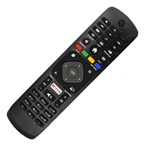 Controle Remoto Compátivel Tv Philips Netflix Le-7412