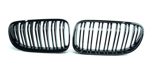 Set Riñones Negro Brillante Rejilla Doble Para Bmw E92