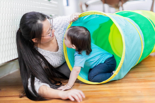 Túnel De Juego De Algodón Orgánico Plegable Para Niños