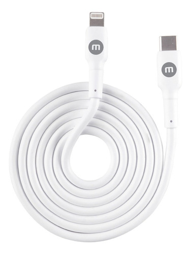 Cable Tipo C A Lightning Mobo Certificado Blanco 1m