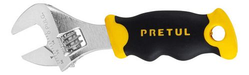 Llave Ajustable Perico Corto Cromado 5' Con Grip Pretul