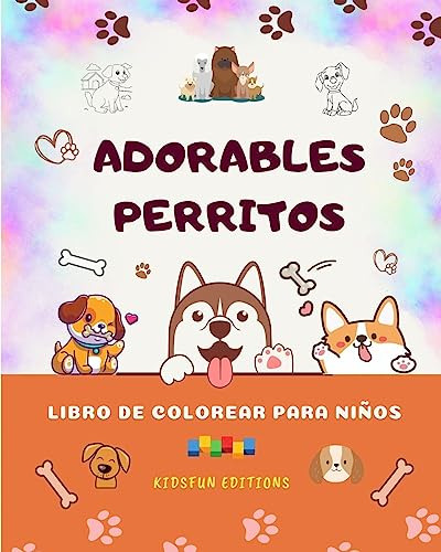 Adorables Perritos - Libro De Colorear Para Niños - Escenas