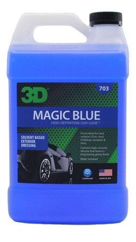 3d Magic Blue Dressing Revividor De Cubiertas Brillo Galon