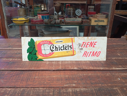Antiguo Cartel Litografiado Publici Chiclets Adams Ref. 820 Chiclets (Usado)