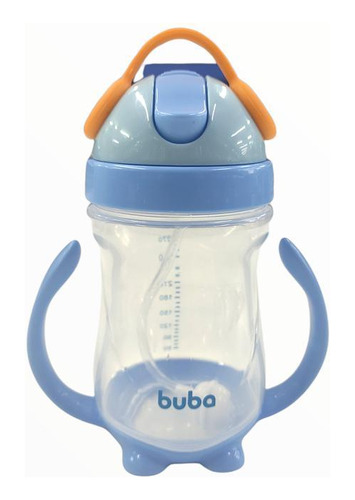 Copo Com Alça Removível Fone Musical Buba Azul 300ml