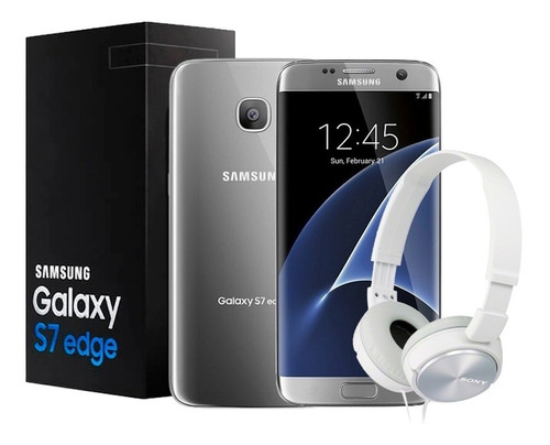 Celular Samsung Galaxy S7 Edge Plata 32gb + Diadema (Reacondicionado)
