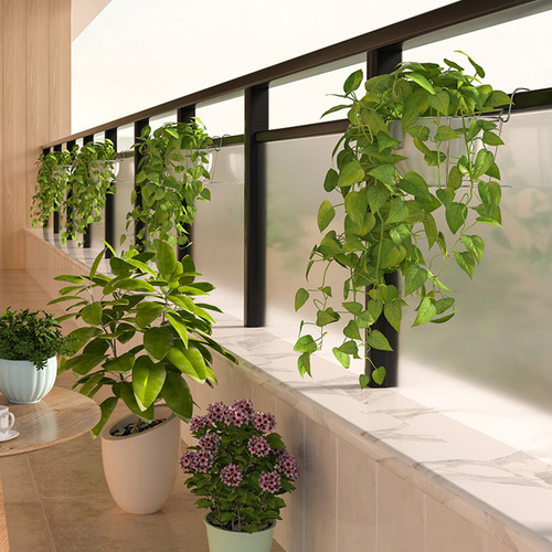 Soporte De Flores Para Balcón, De Acero Inoxidable, Práctico