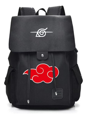 Mochila Con Patrones De Naruto, Gran Capacidad Y Puerto Usb