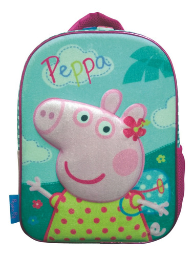 Mochila Espalda Jardin 12puLG Peppa Pig 3d Tutú Mundo Team
