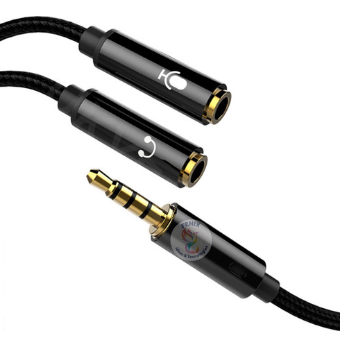 Cable Adaptador Splitter Auriculares 3.5mm Dual Micróf Audio