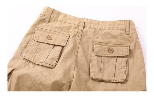Shorts Casuales Sueltos Con Varios Bolsillos Para Hombre