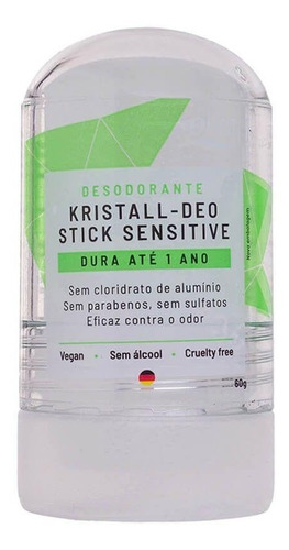 Imagem 1 de 5 de Desodorante Kristall Deo Stick Sensitive Alva 60g Crystal