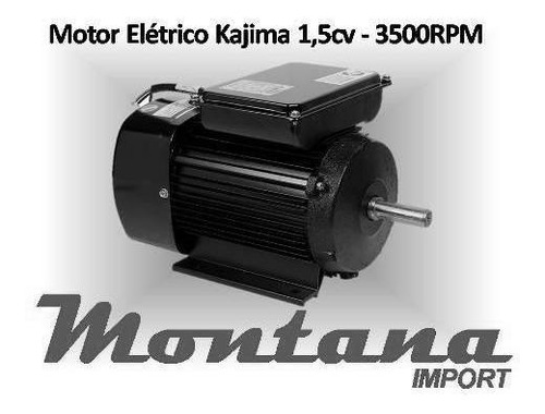 Motor Elétrico  Monofásico 1,5 Cv Bivolt Kajima - Polos 2