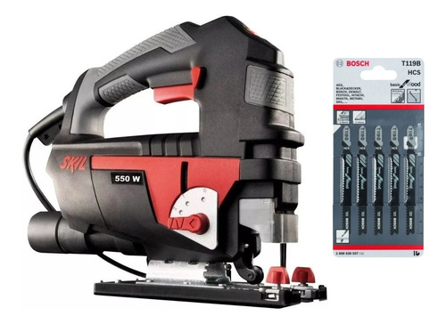 Sierra Caladora Skil 4550 6 Vel 550w + Hojas T119b Madera
